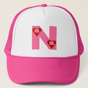 Casquette Trucker blanc/rose  NOEL