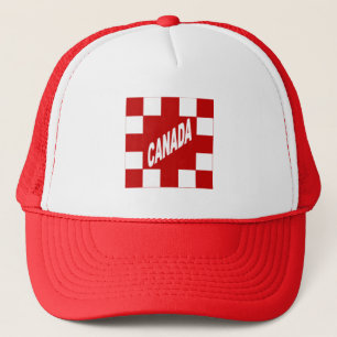 Casquette Trucker blanc rouge DESIGN CANADA