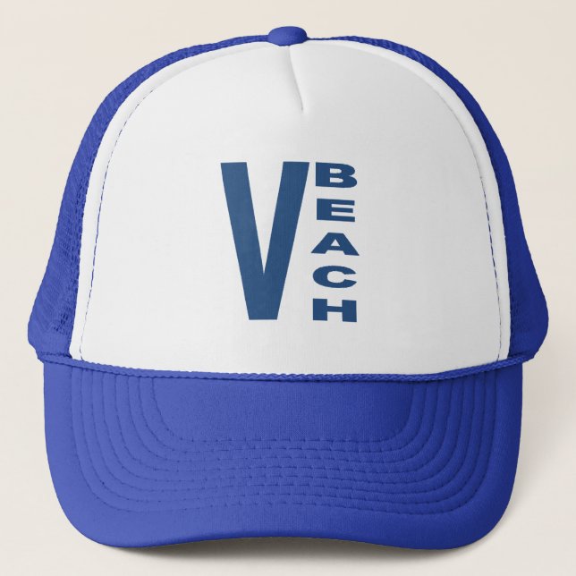 Casquette Trucker blanc royal VIRGINIA BEACH (Devant)