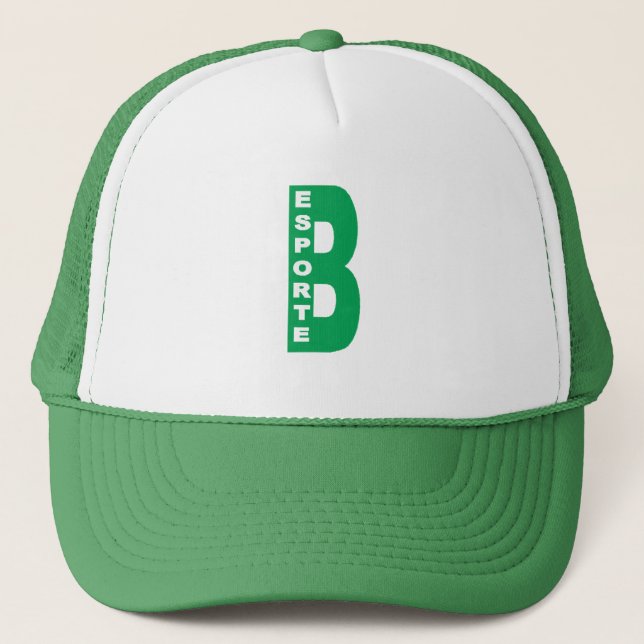 Casquette Trucker blanc vert  BRAZIL  ESPORTE (Devant)