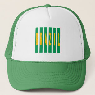 Casquette Trucker blanc vert DESIGN BRAZIL