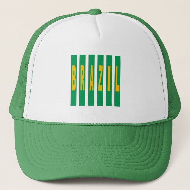 Casquette Trucker blanc vert  DESIGN  BRAZIL (Devant)
