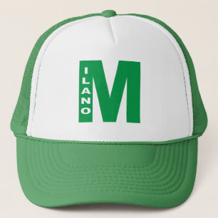 Casquette Trucker blanc/vert MILANO