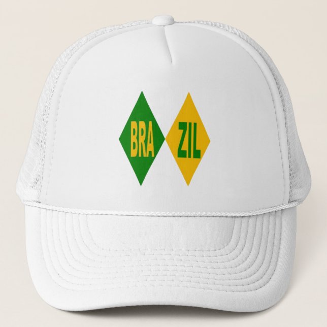 Casquette Trucker blanche  BRAZIL (Devant)
