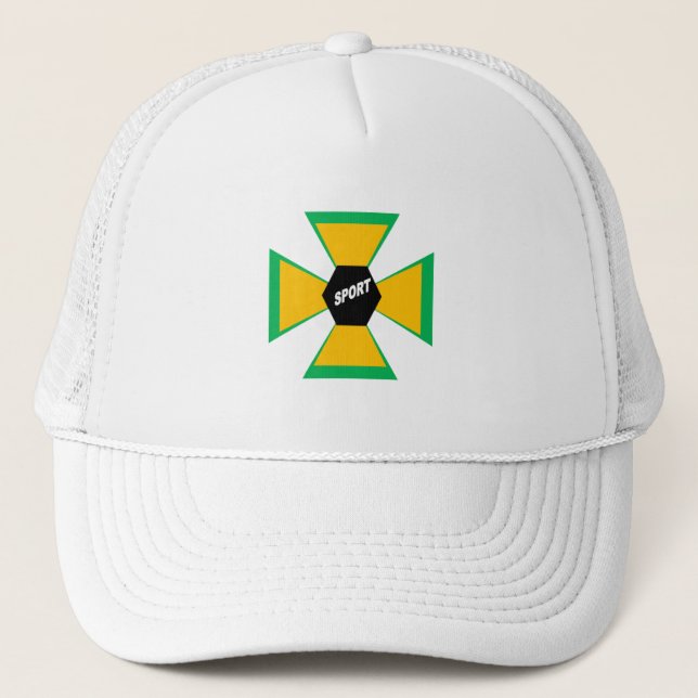 Casquette Trucker blanche  BRAZIL  SPORT (Devant)