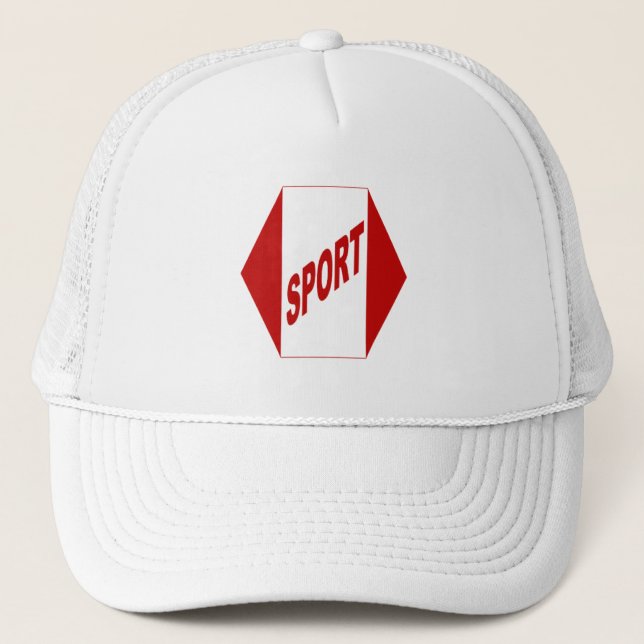 Casquette Trucker  blanche    CANADA  SPORT (Devant)