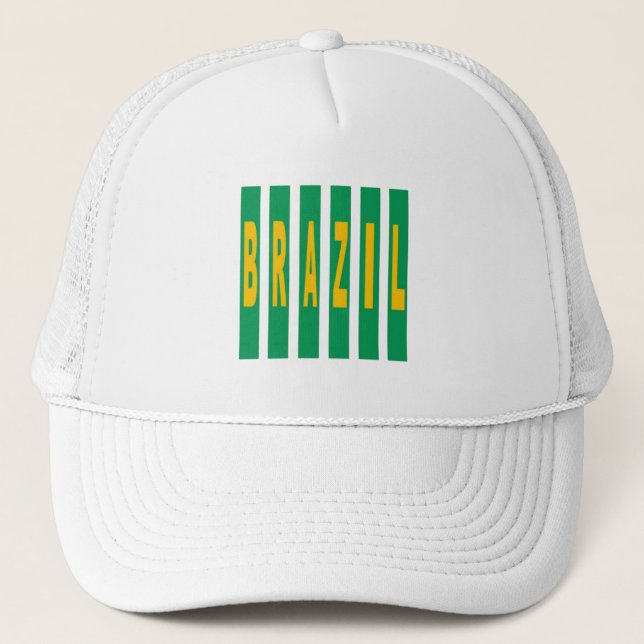 Casquette Trucker blanche  DESIGN  BRAZIL (Devant)
