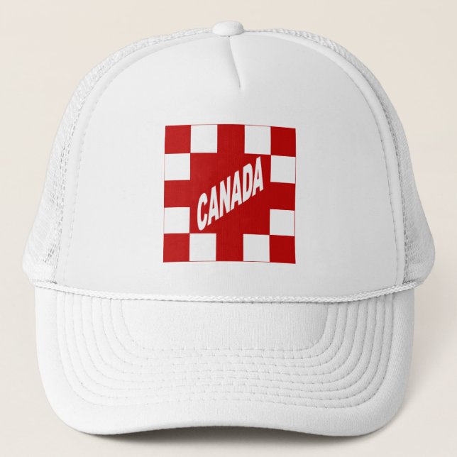 Casquette Trucker  blanche  DESIGN CANADA (Devant)