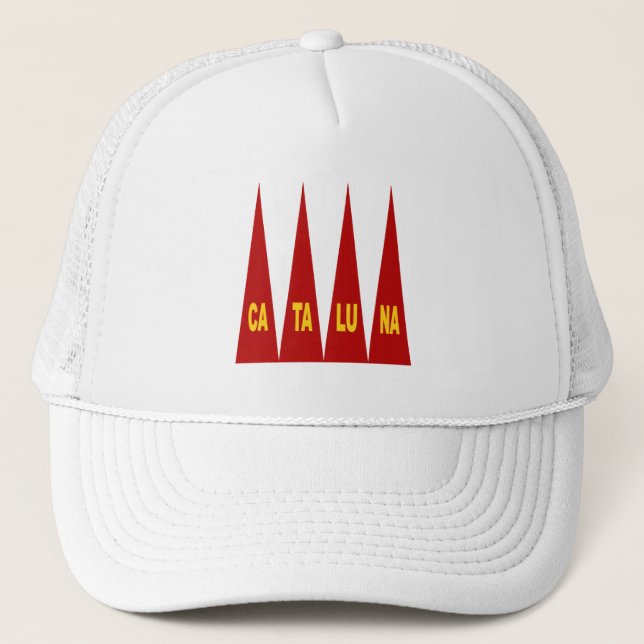 casquette trucker blanche Design CATALUNA (Devant)