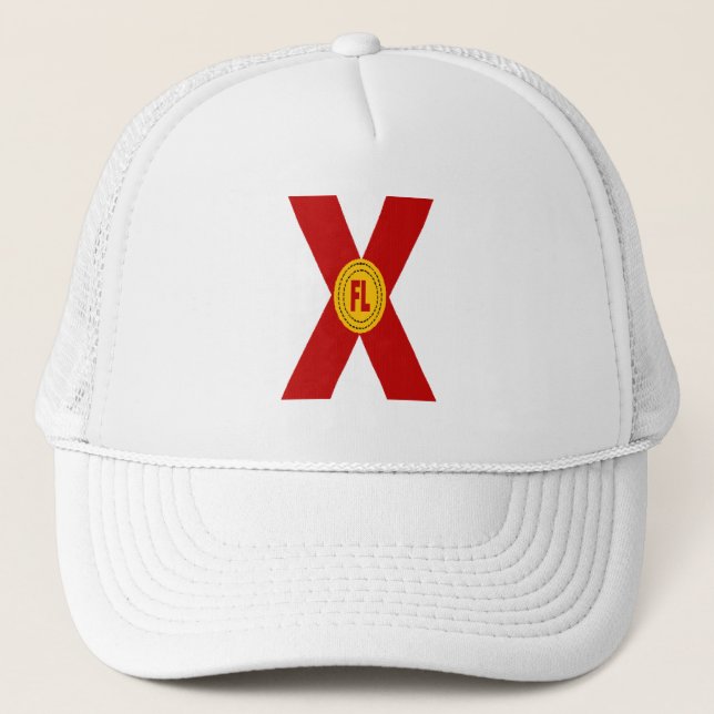 Casquette Trucker blanche FLORIDA (Devant)