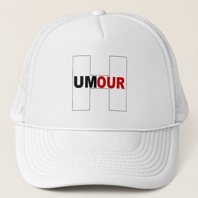 casquette trucker blanche  HUMOUR (Devant)
