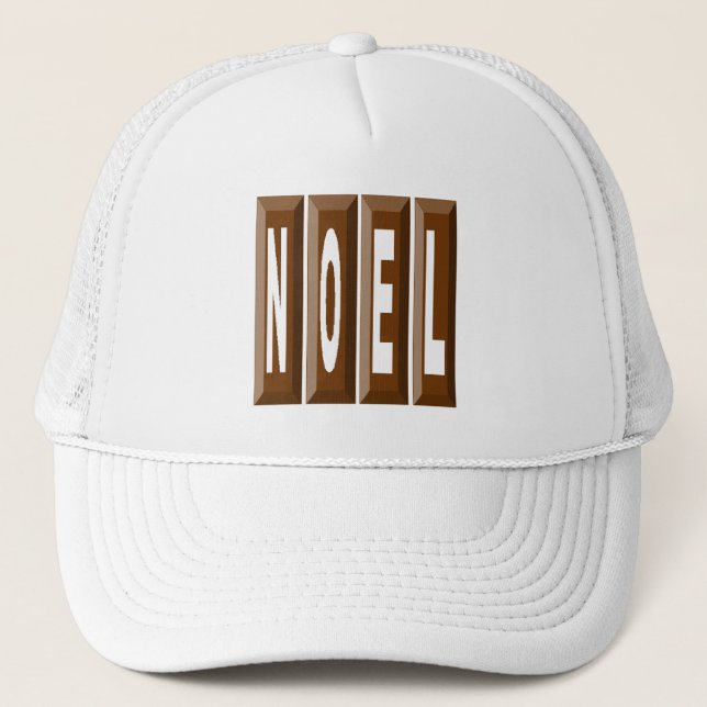 Casquette Trucker  blanche  NOEL CHOCOLAT (Devant)