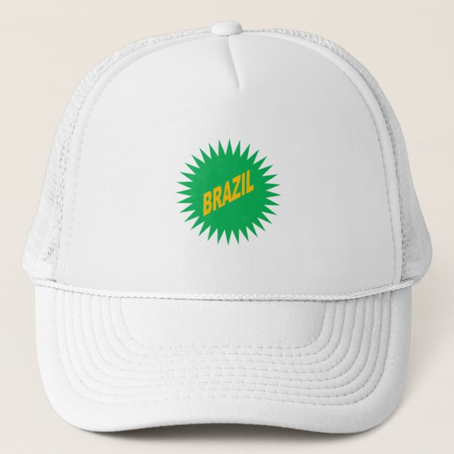 Casquette Trucker blanche  SOLEIL  BRAZIL (Devant)