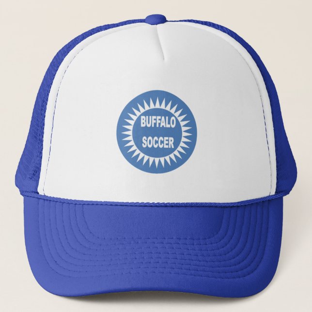 Casquette Trucker bleu blanc BUFFALO SOCCER (Devant)