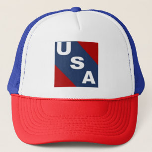 Casquette Trucker bleu blanc rouge  USA