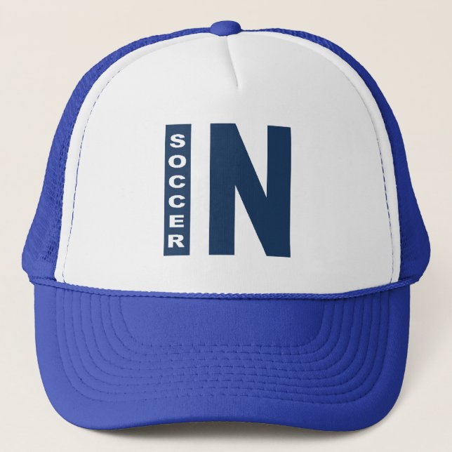 Casquette Trucker bleu   INDIANA SOCCER (Devant)