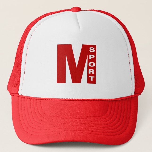 Casquette   Trucker Cap  White/Red  MILANO  SPORT (Devant)