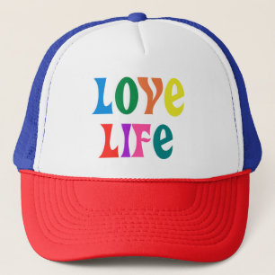 Casquette Trucker Hat Love Life Hippie Style