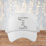 Casquette Trucker Hat Your Design or Photo Télécharger<br><div class="desc">Créez facilement avec ce modèle personnalisable qui vous permet de télécharger votre oeuvre directement depuis votre appareil ! Utilisez les outils de Zazzle pour personnaliser davantage avec des images et du texte. Les possibilités sont illimitées pour un usage personnel, des besoins d'affaires ou des occasions spéciales comme les mariages. Si...</div>