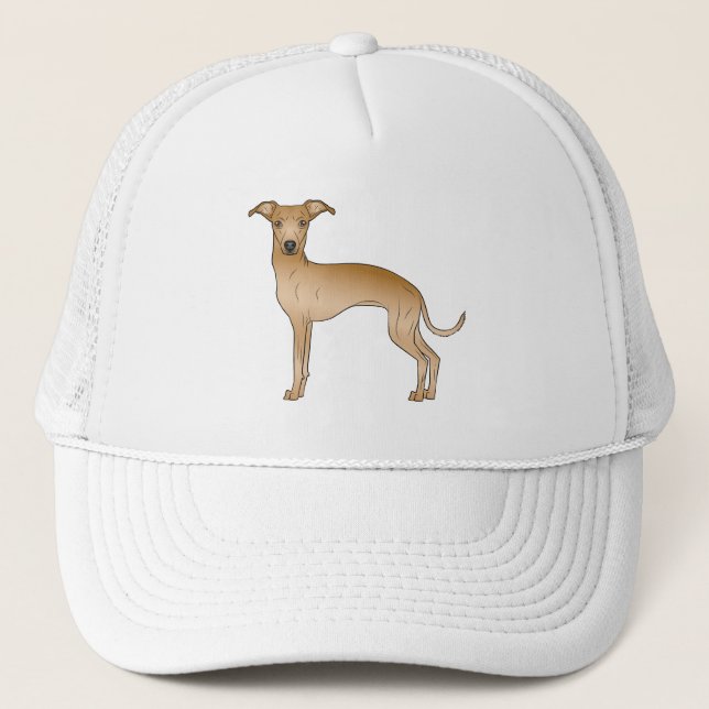 Casquette Trucker italien Greyhound Cute Cartoon Chien (Devant)