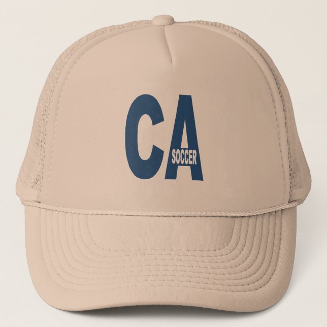 Casquette Trucker kaki CALIFORNIE FOCCER (Devant)
