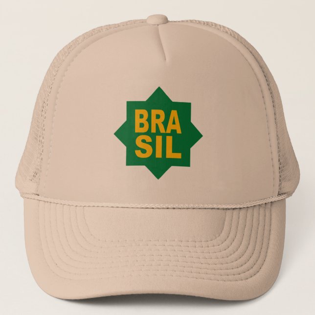 CASQUETTE   TRUCKER   KAKI   DESIGN  BRASIL (Devant)