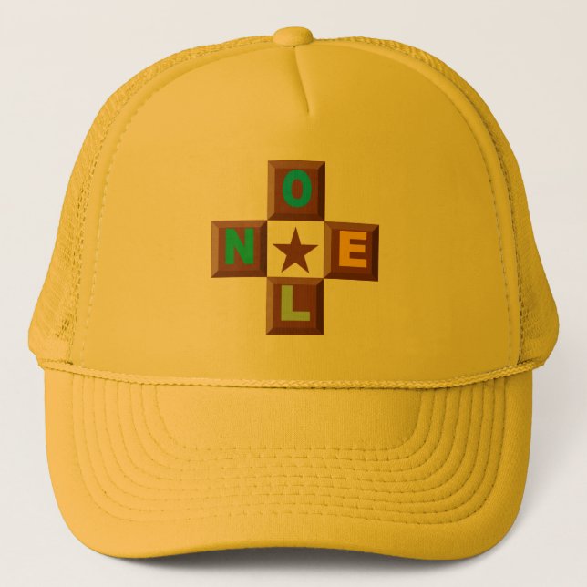CASQUETTE  TRUCKER  NOEL  CHOCOLAT  ETOILE (Devant)