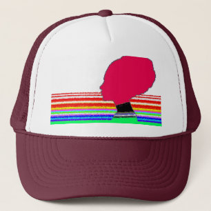 Casquette Trucker Pop Art Silhouette Arc-en-Ciel