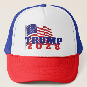Casquette Trump 2028 avec drapeau américain