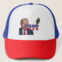 Trump 2028 Texte Avec Aigle Bald