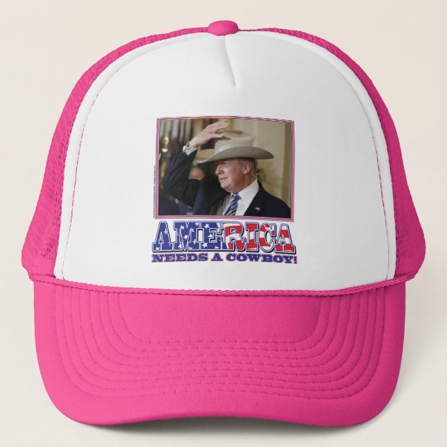 CASQUETTE TRUMP-AMÉRIQUE-COWBOY (Devant)