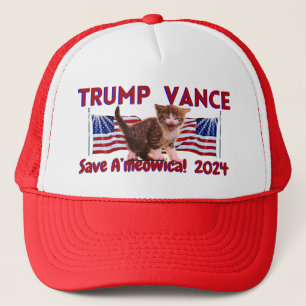 Casquette TRUMP Vance Save A'meowica ! Chat mignon