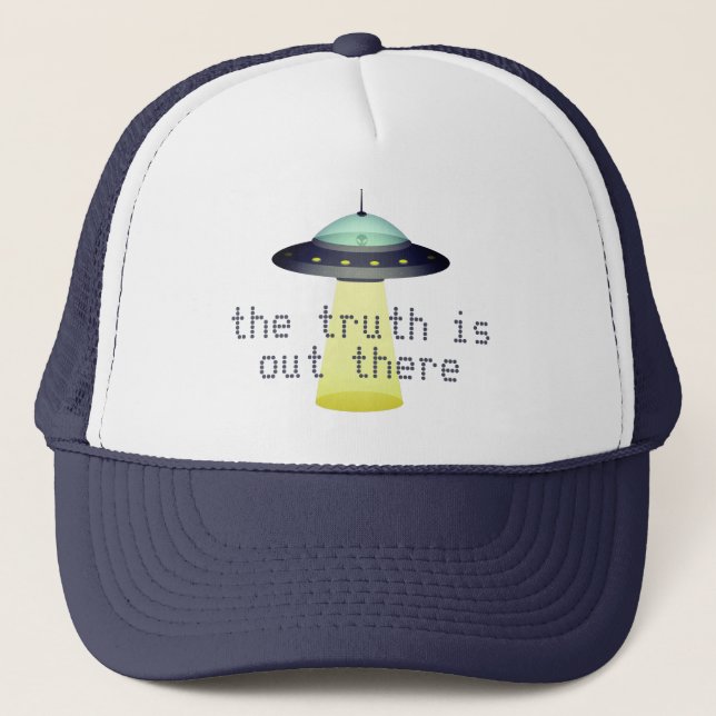 Casquette "Truth is out there" Alien in UFO w tractor beam (Devant)
