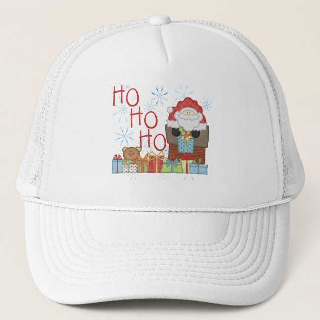 Casquette Tshirts et cadeaux père Noël Ho Ho Ho (Devant)