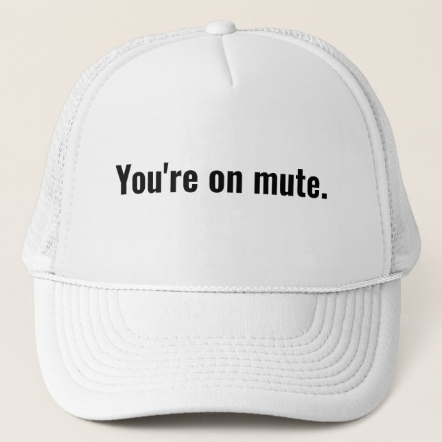 Casquette Tu es muet. Dit drôle La typographie blanche. (Devant)