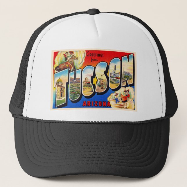 Casquette Tucson Arizona AZ Vintage Grande Lettre Carte post (Devant)