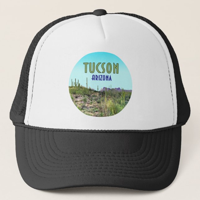 Casquette Tucson Arizona Cactus et Mountain Vintage (Devant)