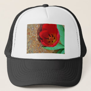 Casquette Tulipe jaune printemps et rouge