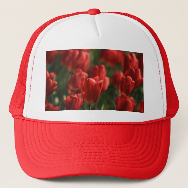 Casquette Tulipes rouges (Devant)