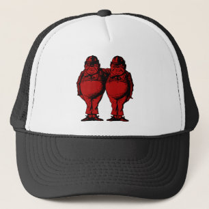 Casquette Tweedle Dee et Tweedle la suffisance rouge encrée