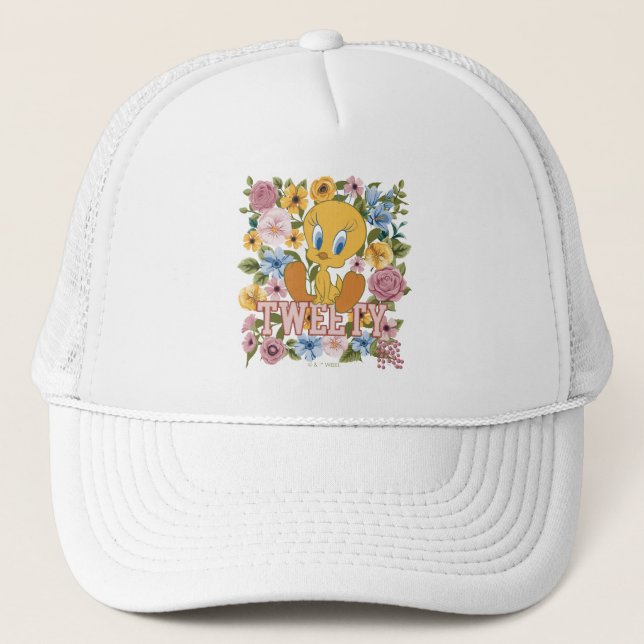 Casquette TWEETY™ Broderie Florale Graphique (Devant)