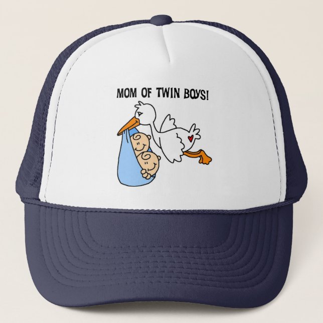 Casquette Twin Boys Maman-Stork Tshirts et cadeaux (Devant)