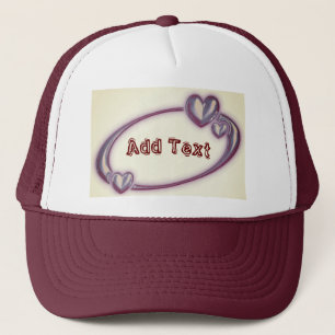 Casquette Twin Hearts avec ajouter du texte imprimé Lovely H