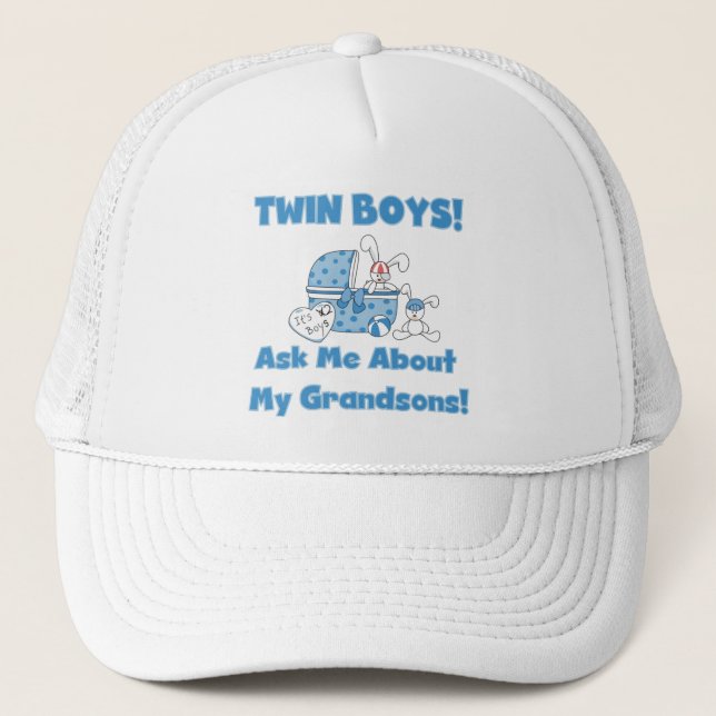 Casquette Twins-Ask About My Grandsons Tshirts and Gifts (Devant)