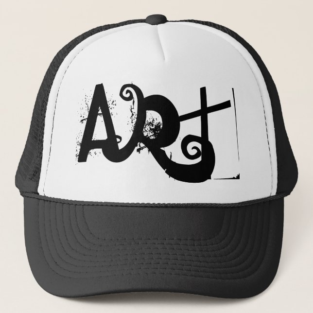 Casquette type ART décoratif noir | (Devant)