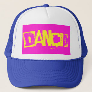 Casquette type DANCE rose et jaune chaud