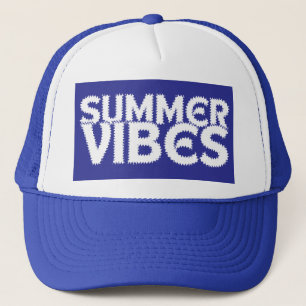 CASQUETTE TYPO BLANCHE VIBES D'ÉTÉ