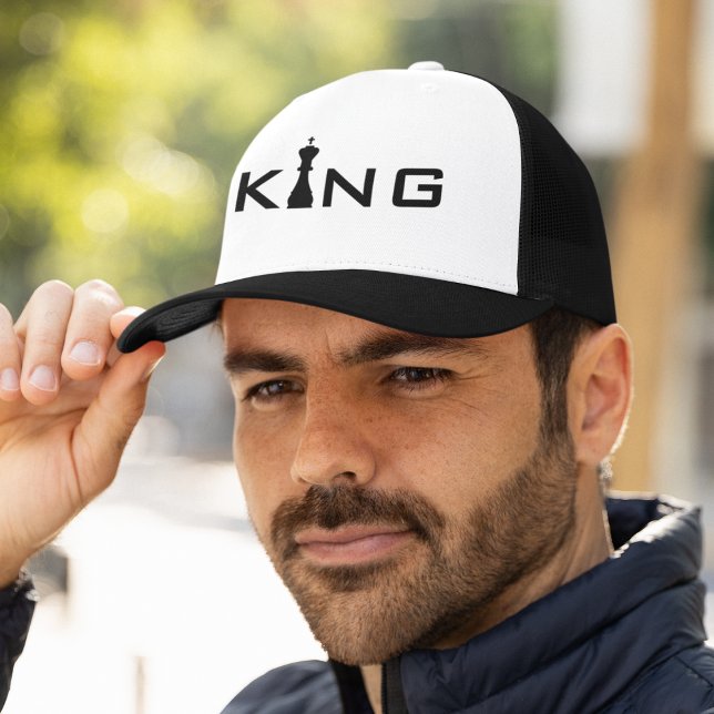 Casquette Typographie Cool King Joueur d'échecs (Créateur téléchargé)