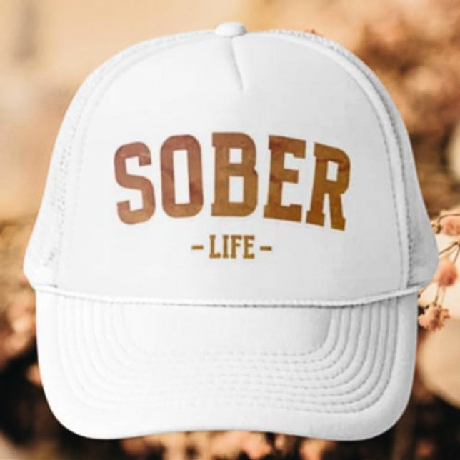 Casquette Typographie de la vie de Sober (Créateur téléchargé)