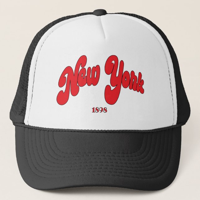 Casquette Typographie de New-York Noir-Gris (Devant)